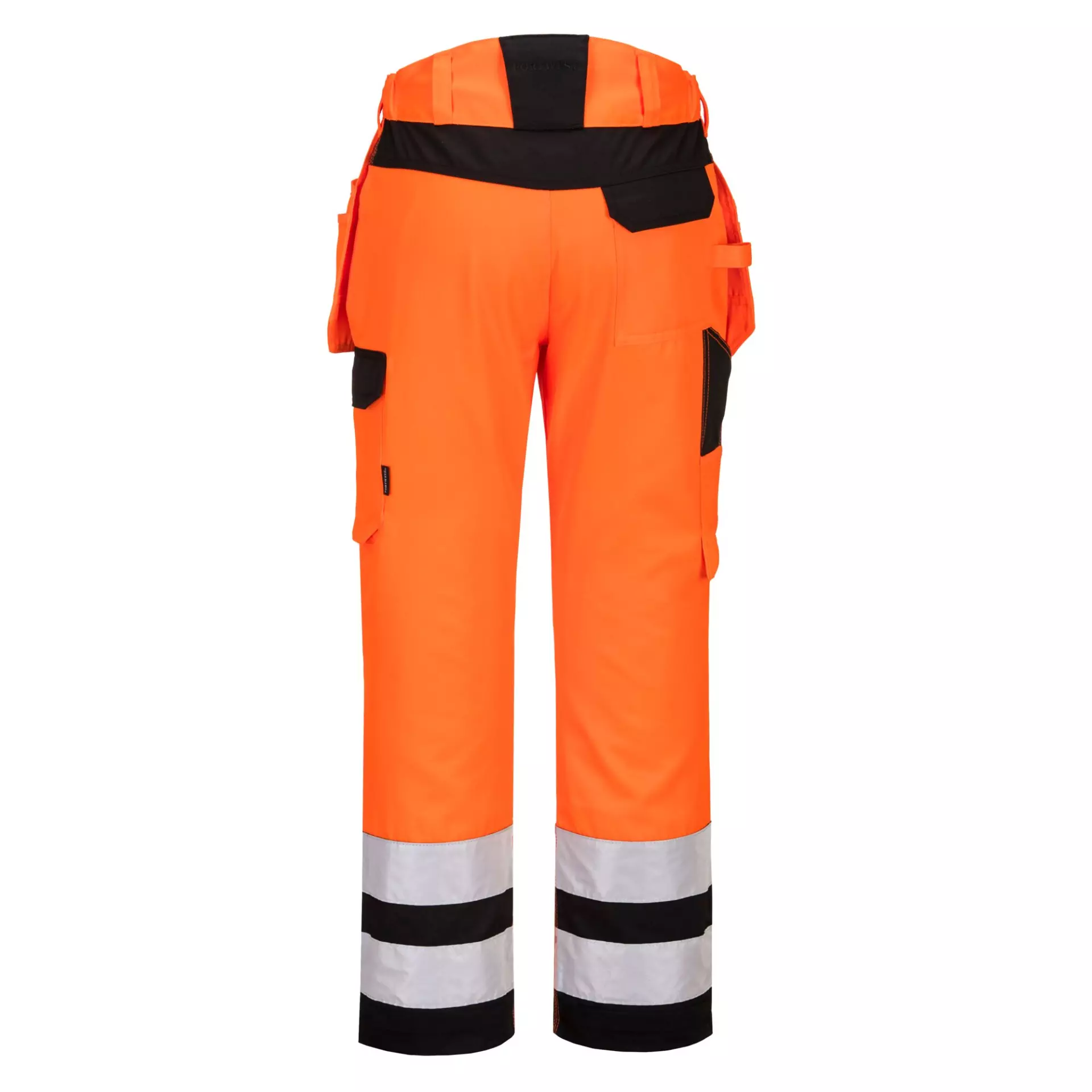 Portwest PW242OBR, PW2 Hi-Vis Holster Pocket Trousers, Orange/Black, image 2