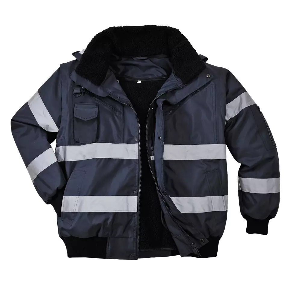 Portwest S435NAR, Iona 4-in-1 Bomber Jacket, Navy, image 4, gallery thumbnail