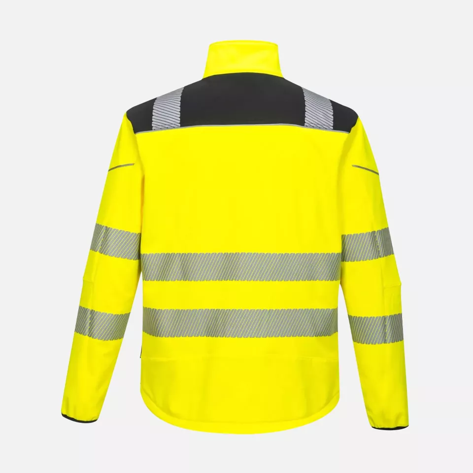 Portwest T402YBR, PW3 Hi-Vis Softshelljacke (3L), Gelb/Schwarz, image 2, gallery thumbnail