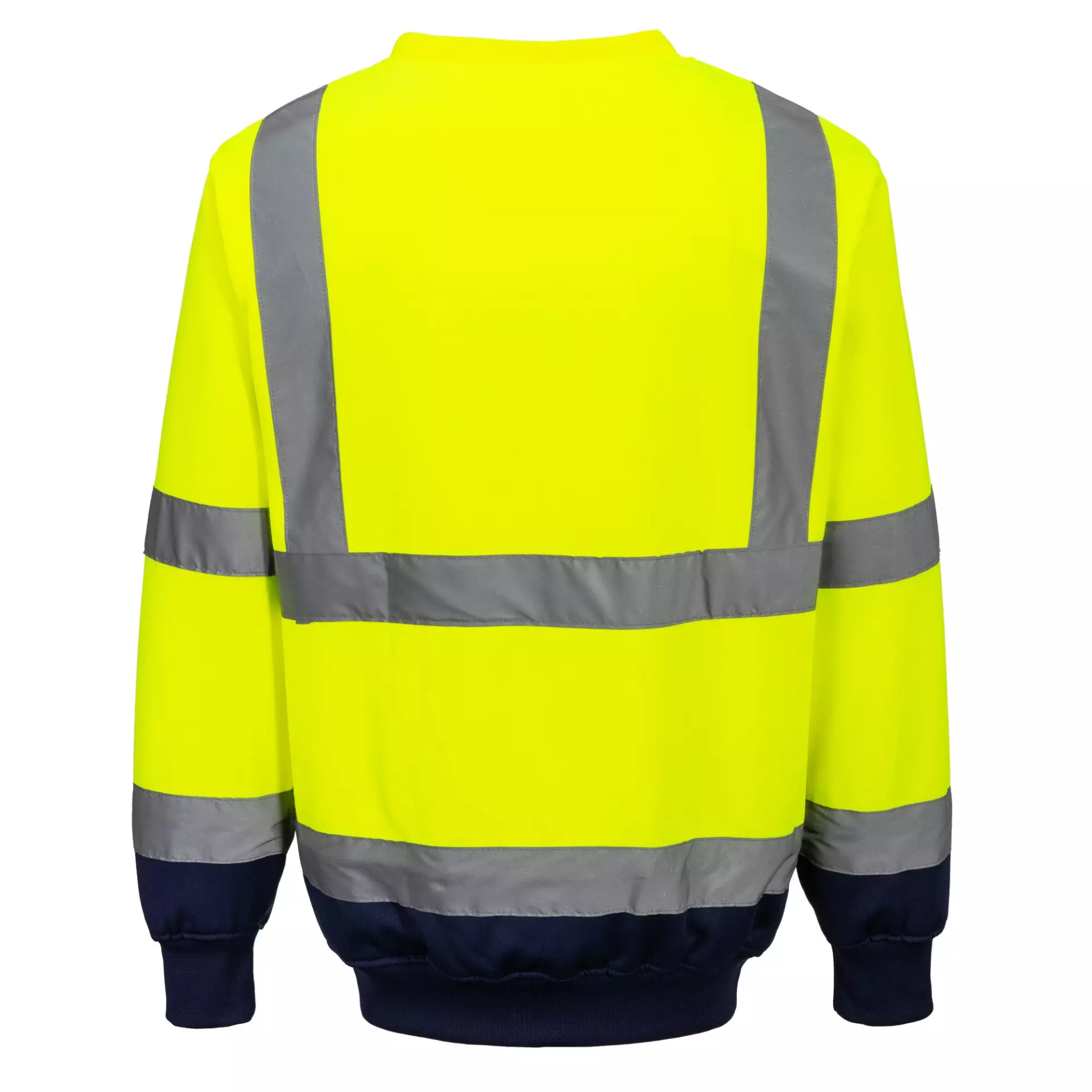 Portwest B306YNR, Hi-Vis Contrast Sweatshirt, Yellow/Navy, image 2