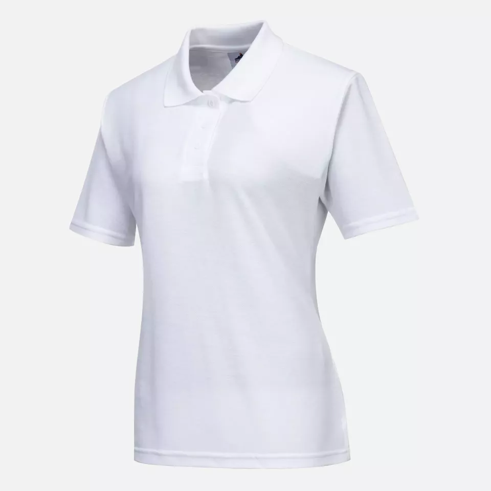 Portwest B209WHR, Naples Women's Polo Shirt, White, image 1, gallery thumbnail