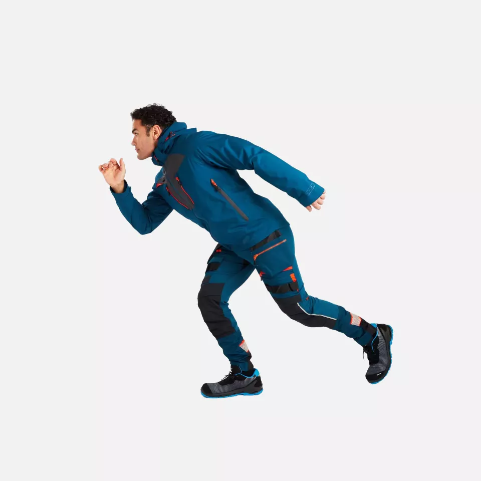 Portwest DX463MBR, DX4 Rain Jacket, Metro Blue, image 3, gallery thumbnail