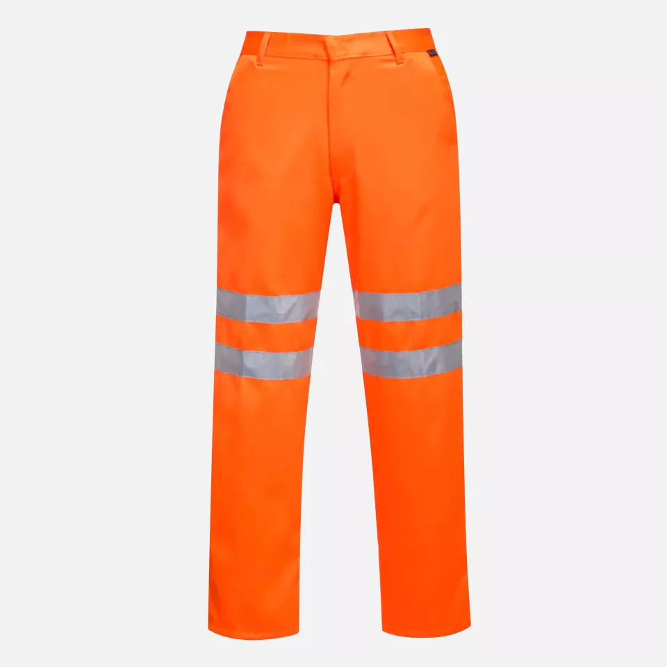Portwest RT45ORT, Hi-Vis Polycotton Service Trousers, Orange Tall, image 1, gallery thumbnail