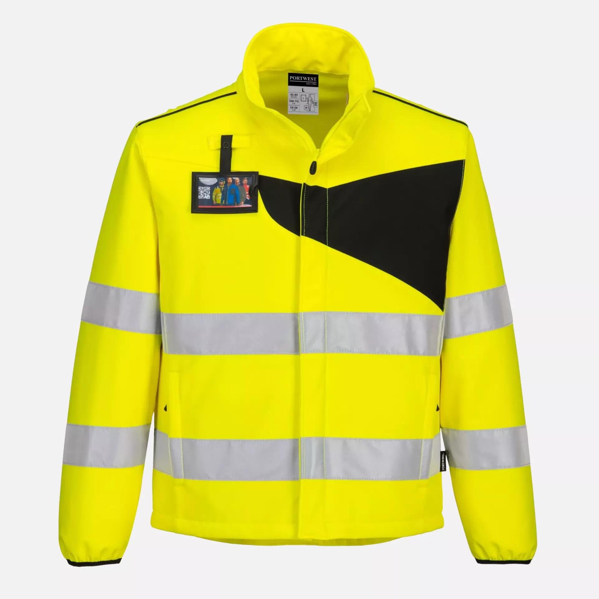 Portwest PW275YBR, PW2 Hi-Vis Softshell (2L), Yellow/Black, image 3
