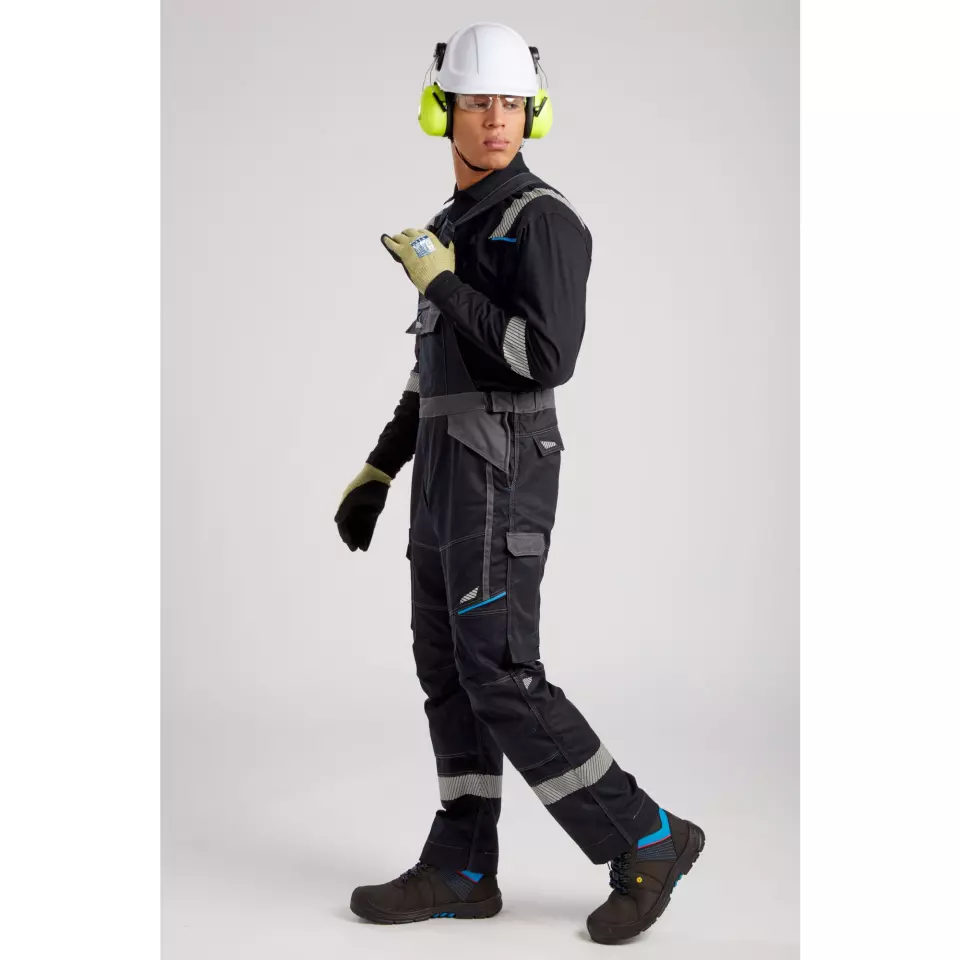 Portwest FR405BKR, WX3 FR Modaflame Latzhose, Schwarz, image 6, gallery thumbnail