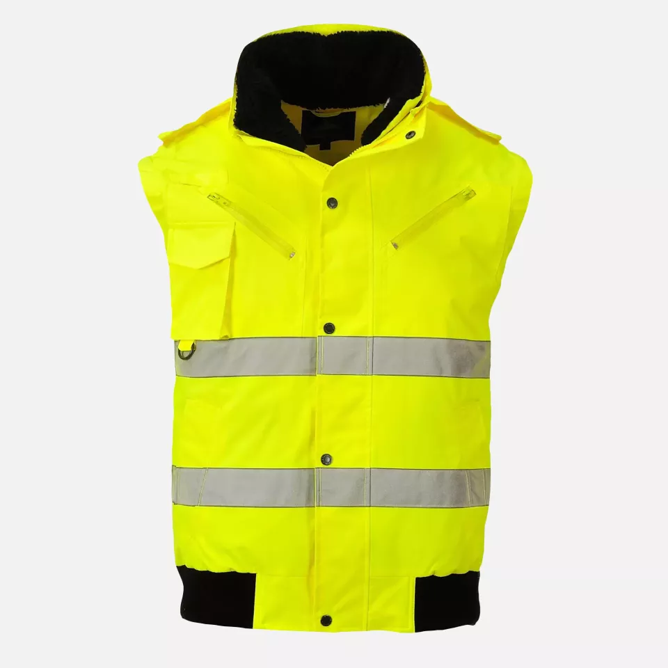 Portwest C467YER, Hi-Vis 3-in-1 Bomber Jacket, Yellow, image 4, gallery thumbnail