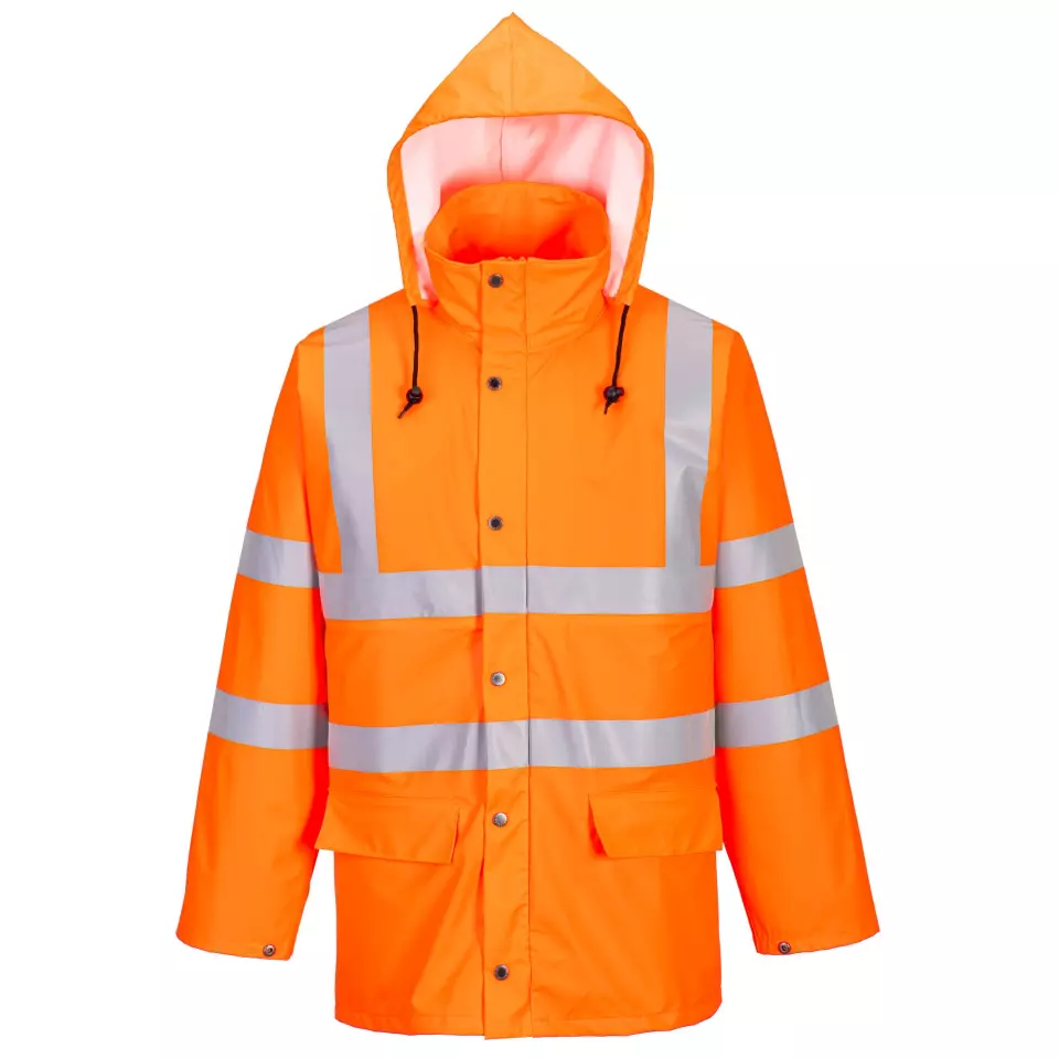 Portwest RT50ORR, Sealtex Ultra Hi-Vis Rain Jacket, Orange, image 1, gallery thumbnail