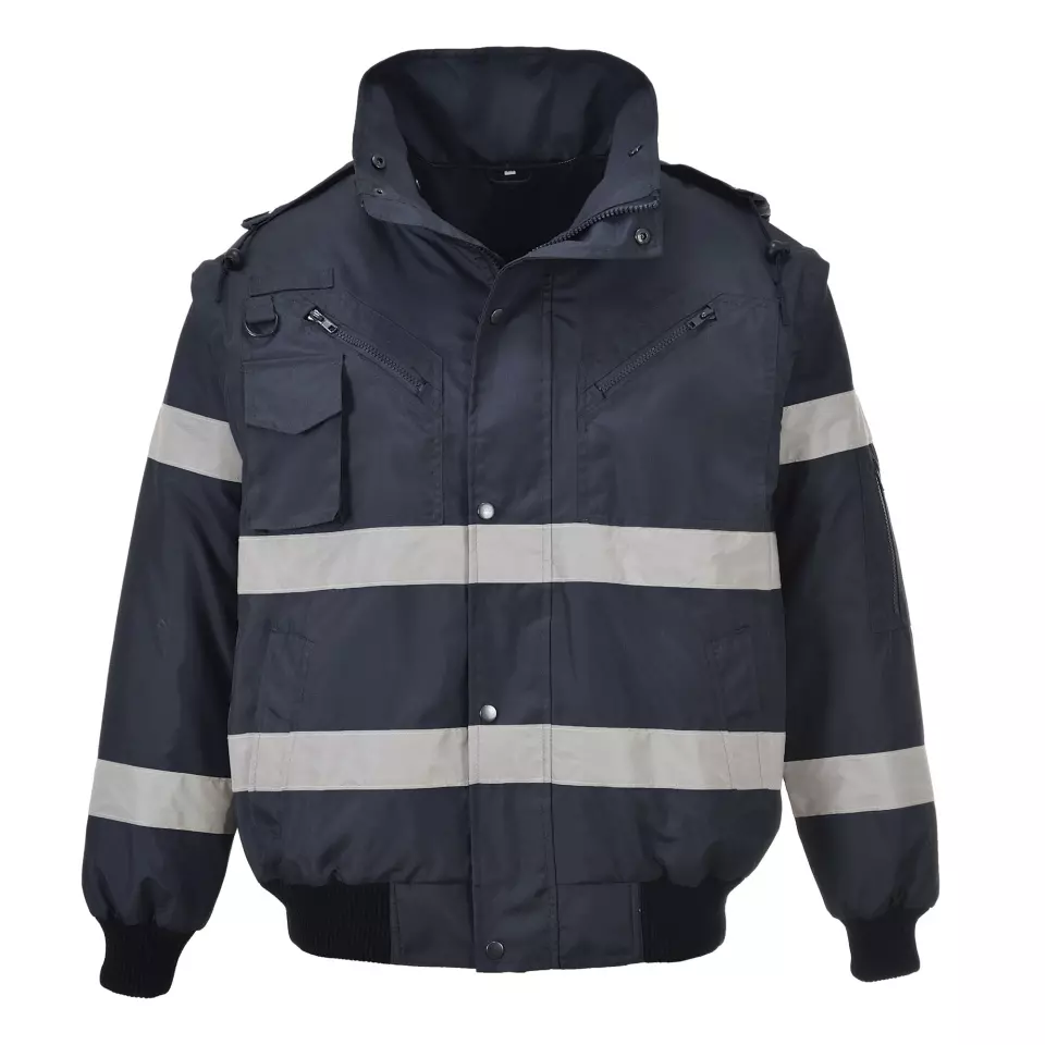 Portwest S435NAR, Iona 4-in-1 Bomber Jacket, Navy, image 1, gallery thumbnail