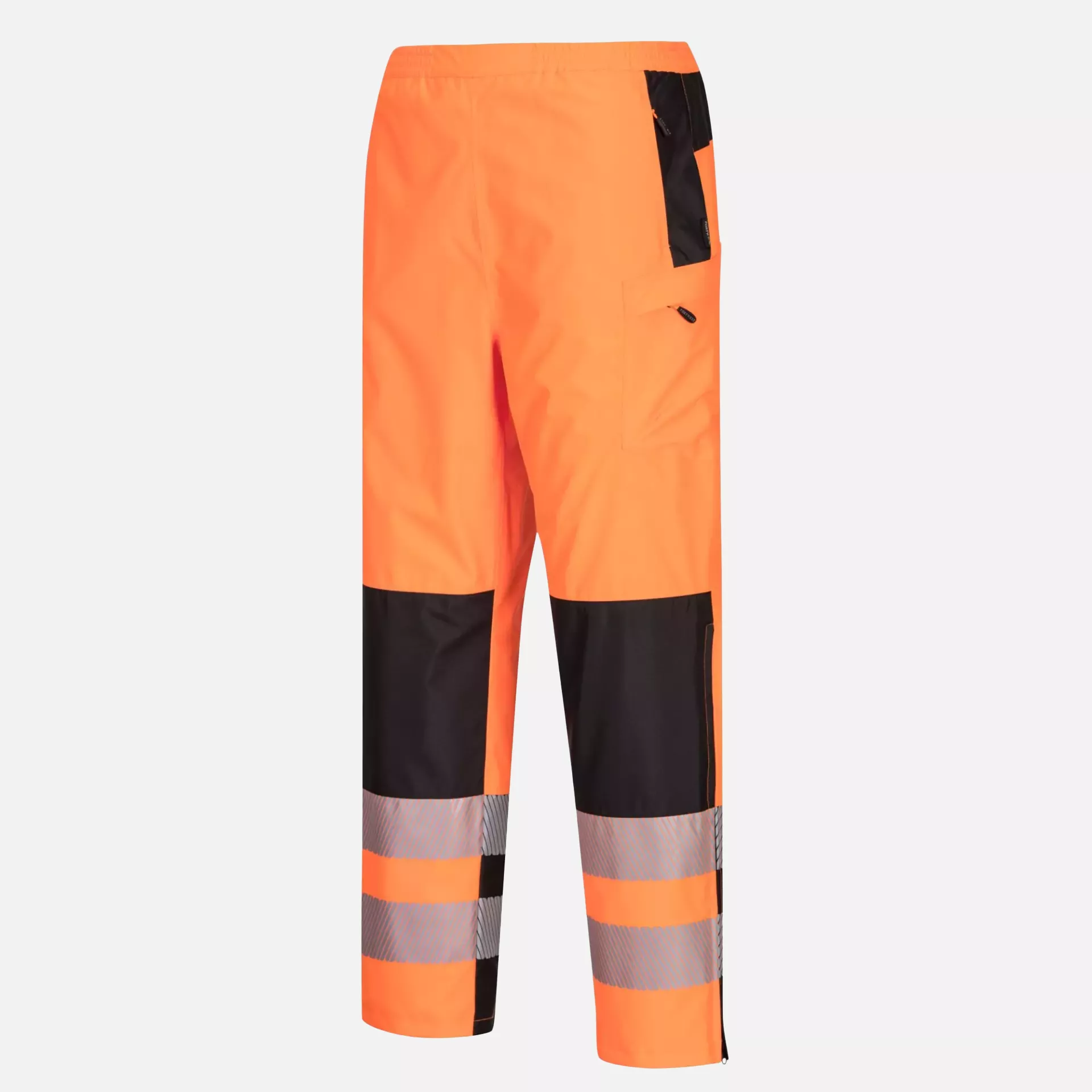 Portwest PW386OBR, PW3 Hi-Vis Women's Rain Trousers, Orange/Black, image 3