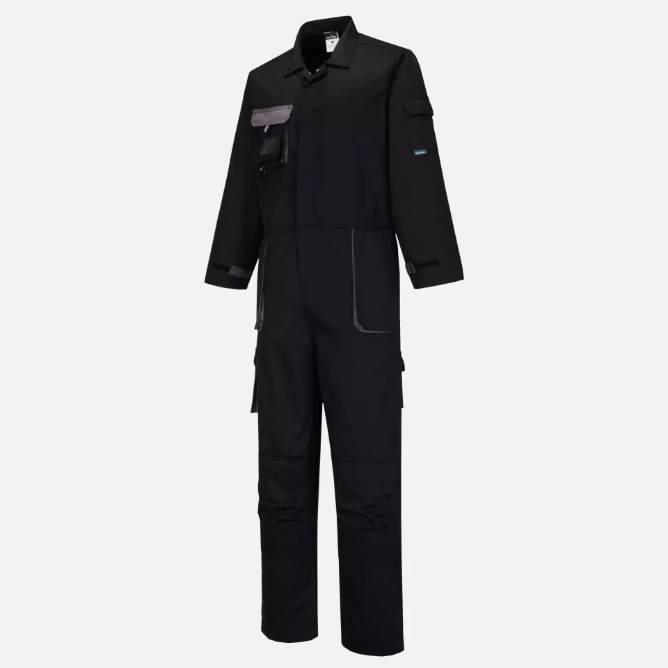 Portwest TX15BKR, Texo Contrast Coverall, Black, image 4, gallery thumbnail