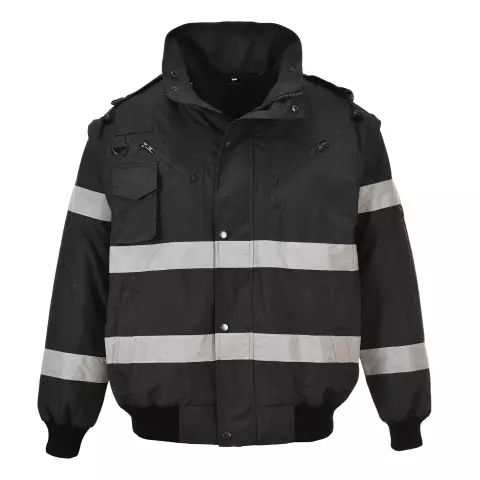 Portwest Iona 4-in-1 Bomber Jacket, Black