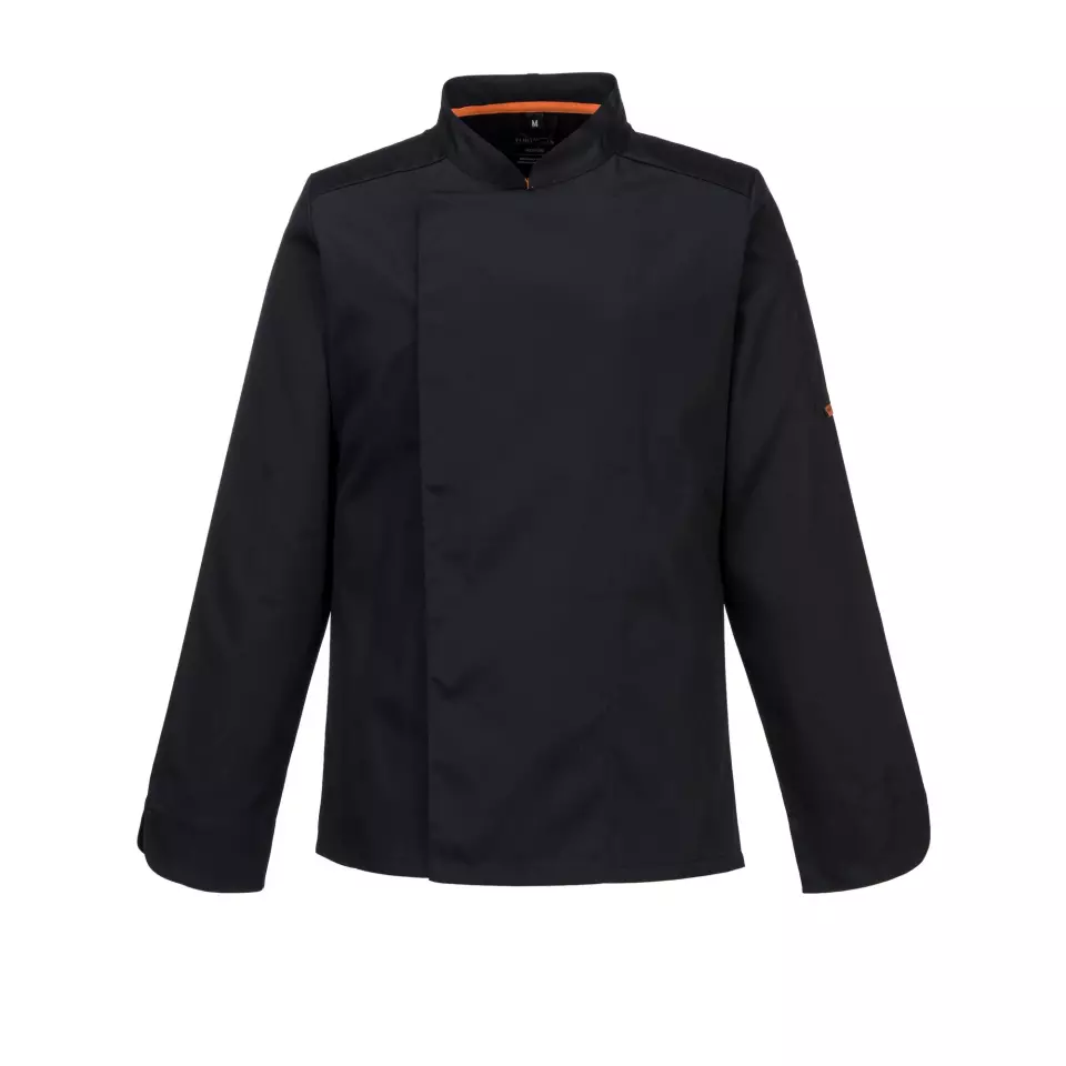 Portwest C846BKR, Chef's MeshAir Pro Stretch Jacket L/S, Black, image 1, gallery thumbnail