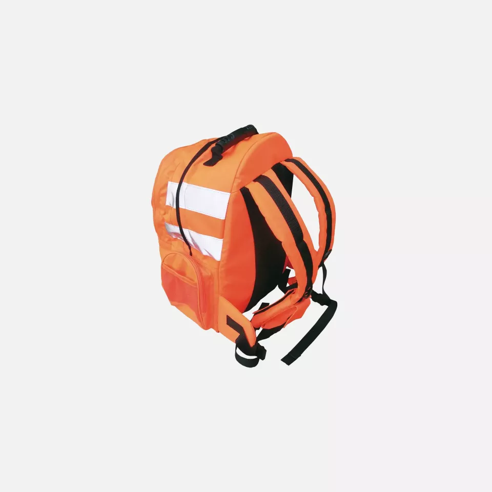 Portwest B904ORR, Quick Release Hi-Vis Rucksack, Orange, image 2, gallery thumbnail