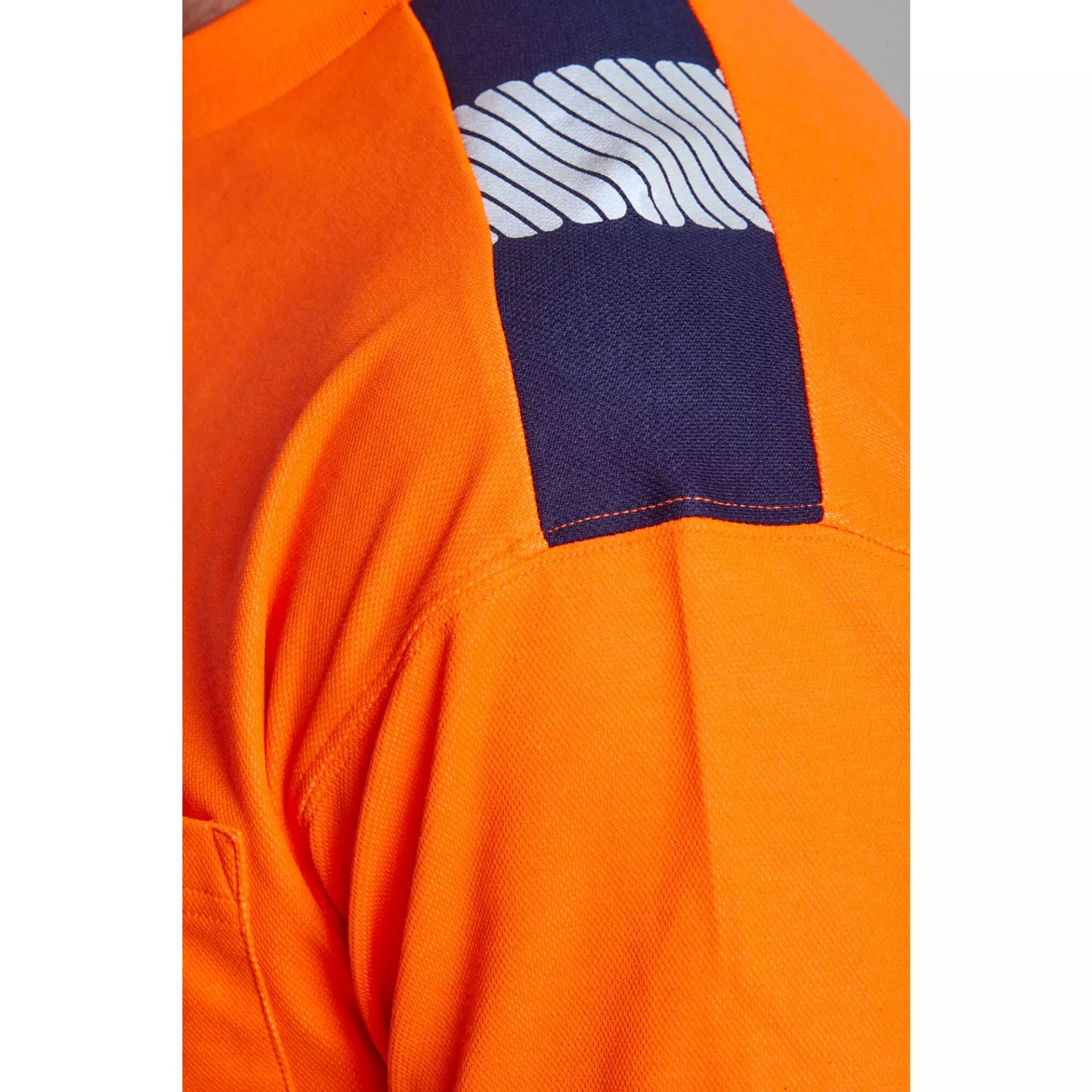 Portwest T180ONR, PW3 Hi-Vis Cotton Comfort Polo Shirt S/S, Orange/Navy, image 3