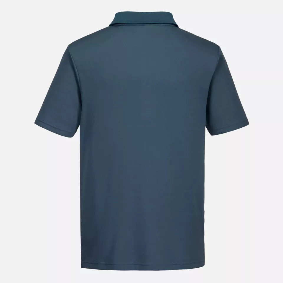 Portwest DX410MBR, DX4 Polo Shirt S/S, Metro Blue, image 2, gallery thumbnail