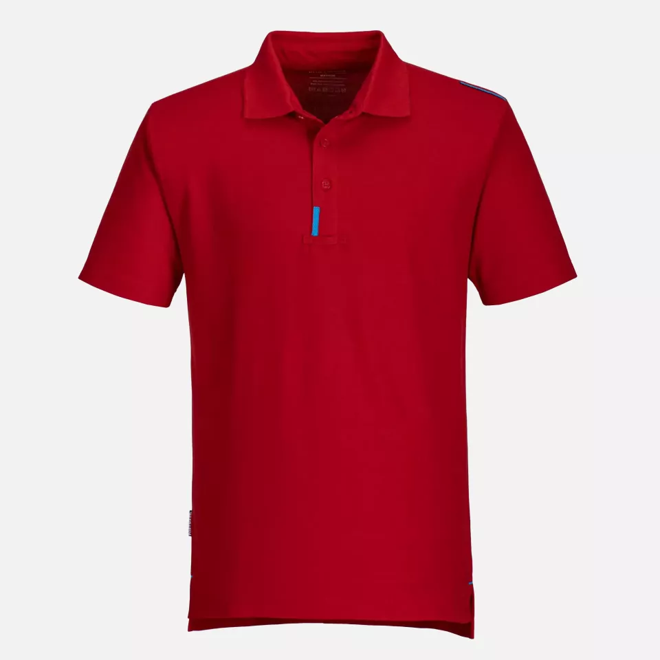 Portwest T720DRR, WX3 Polo Shirt, Deep Red, image 8, gallery thumbnail
