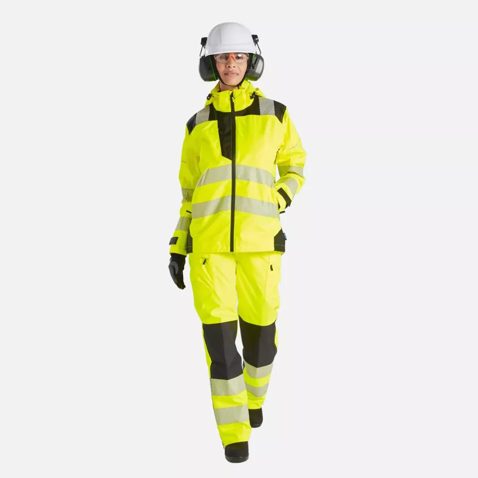Portwest PW389YBR, PW3 Hi-Vis Women's Rain Jacket, Yellow/Black, image 11, gallery thumbnail