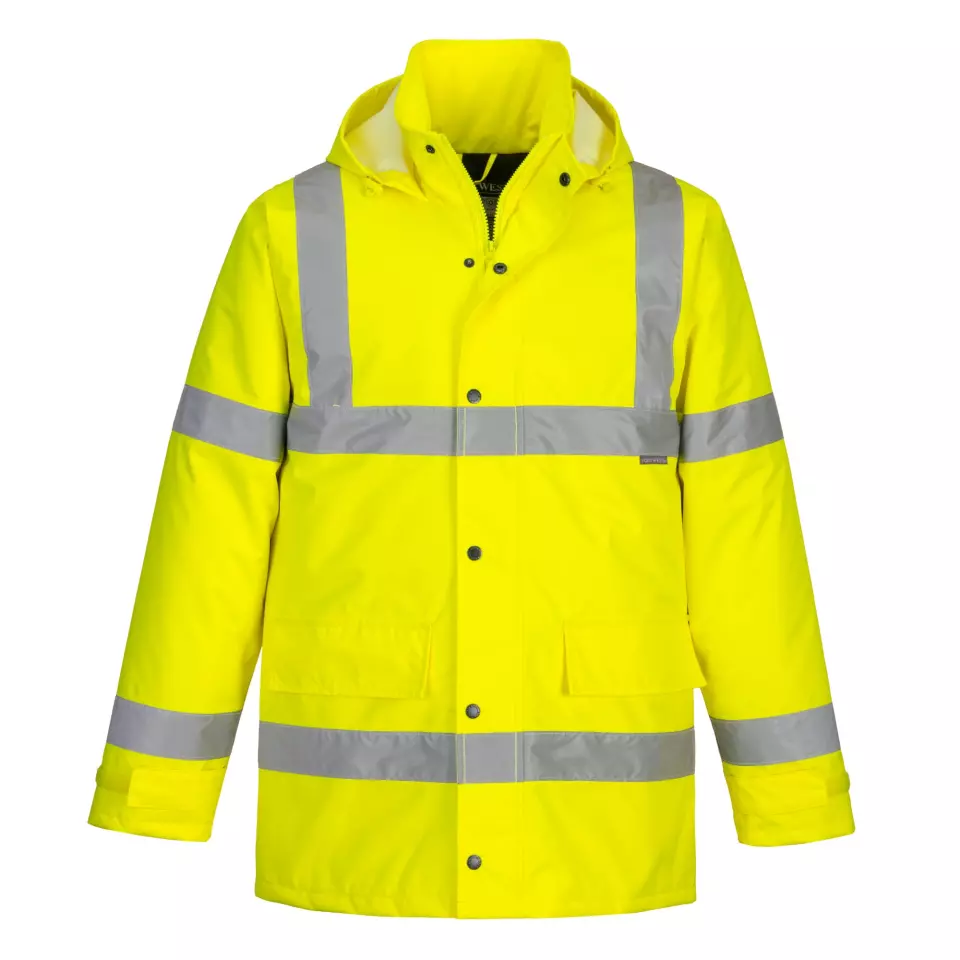 Portwest S460YER, Hi-Vis Winter Traffic Jacket, Yellow, image 1, gallery thumbnail