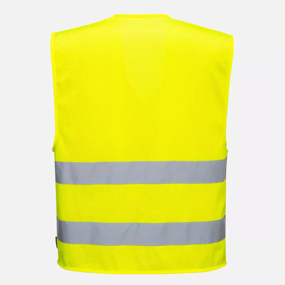 Portwest C374YER, Hi-Vis Mesh Two Band Vest, Yellow, image 2, gallery thumbnail