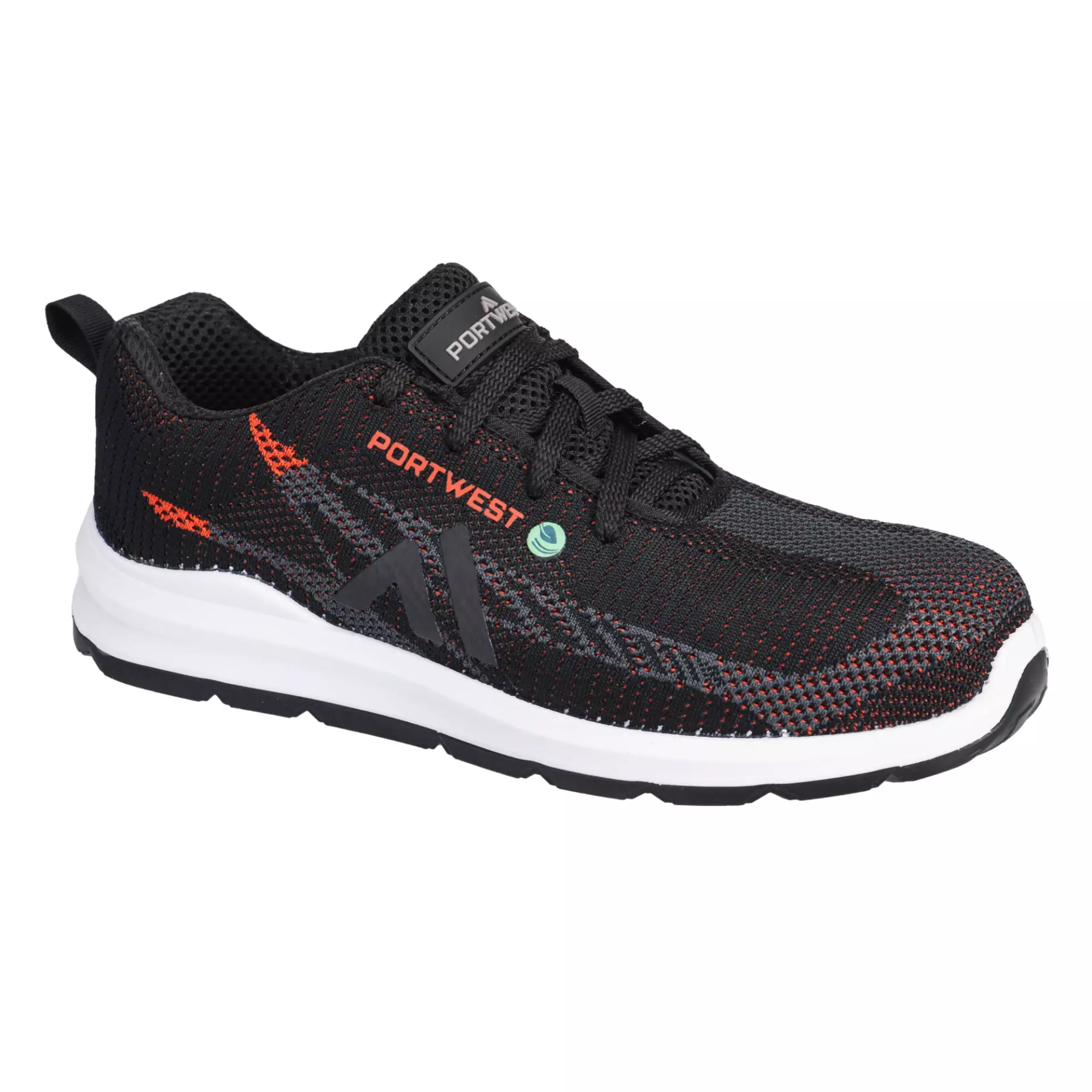 Portwest FC06BKD, Eco Fly Composite Trainer S1PS SR FO, Black/Red, image 4