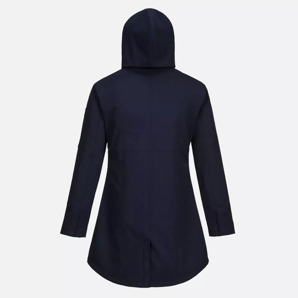 Portwest TK42NAR, Carla Women's Hooded Softshell Jacket (3L), Navy, image 2, gallery thumbnail