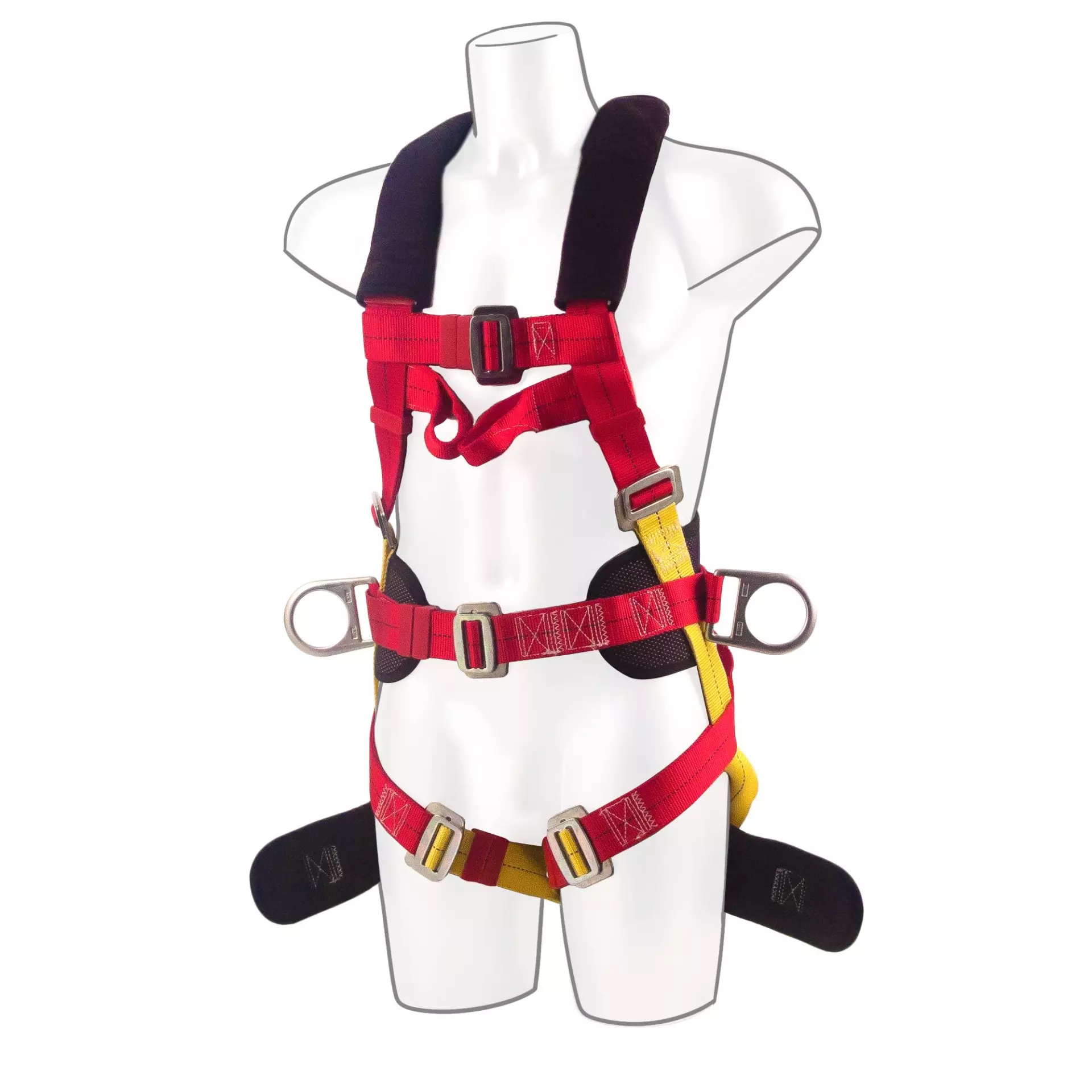Portwest FP18RER, 3 Point Comfort Plus Harness, Red, image 1