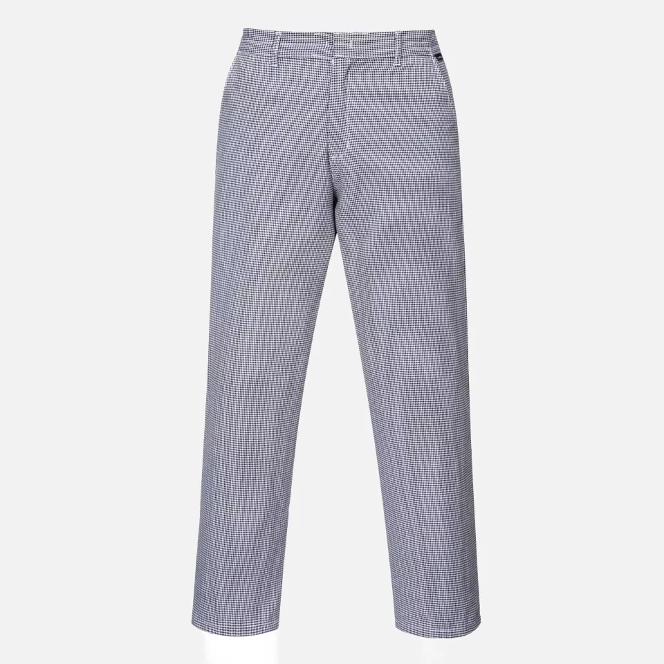 Portwest S068HTR, Harrow Chefs Trousers, Houndstooth, image 1, gallery thumbnail