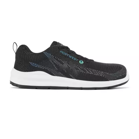 Portwest Eco Fly Composite Trainer S1PS SR FO, Black/Blue