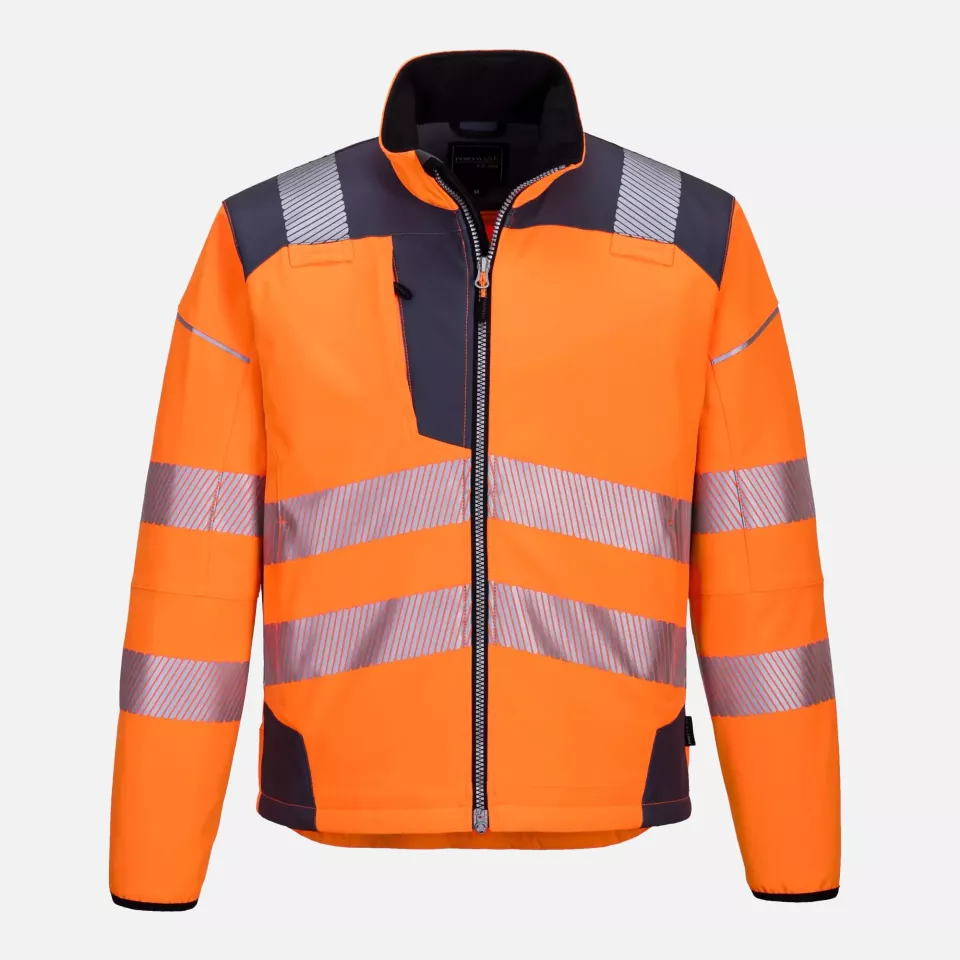 Portwest T402OGY, PW3 Hi-Vis Softshell (3L), Orange/Grau, image 1, gallery thumbnail