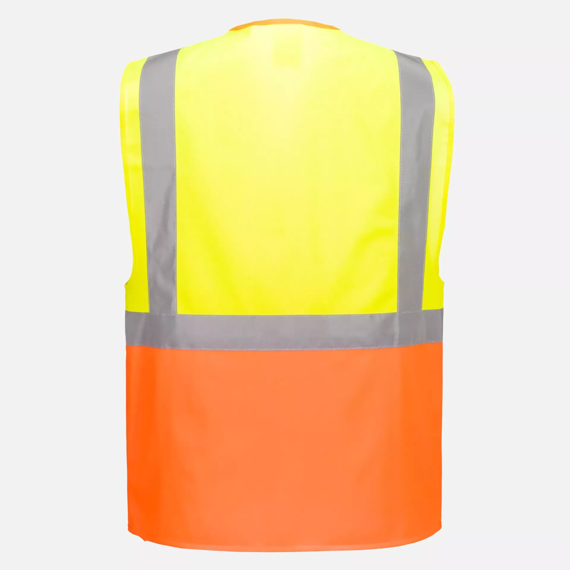 Portwest S376YOR, Prague Hi-Vis Executive Vest, Yellow/Orange, image 2