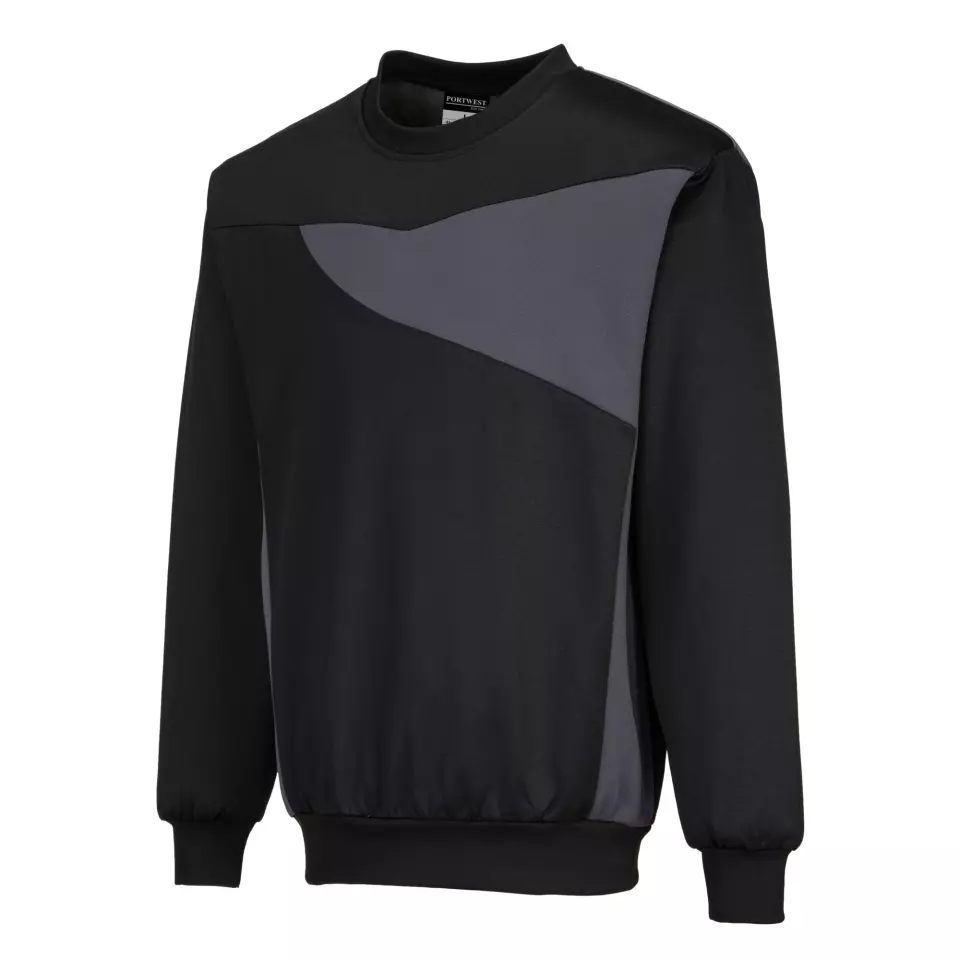 Portwest PW273BZR, PW2 Sweatshirt, Black/Zoom Grey, image 3, gallery thumbnail