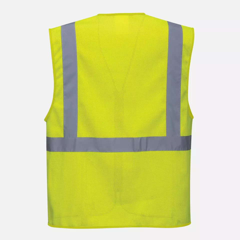 Portwest C376YER, Athens Hi-Vis Mesh Executive Vest, Yellow, image 2, gallery thumbnail