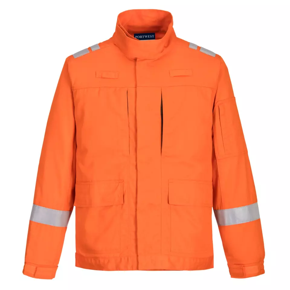 Portwest FR601ORR, Bizflame Work Lightweight Stretch Panelled FR Jacket, Orange, image 1, gallery thumbnail