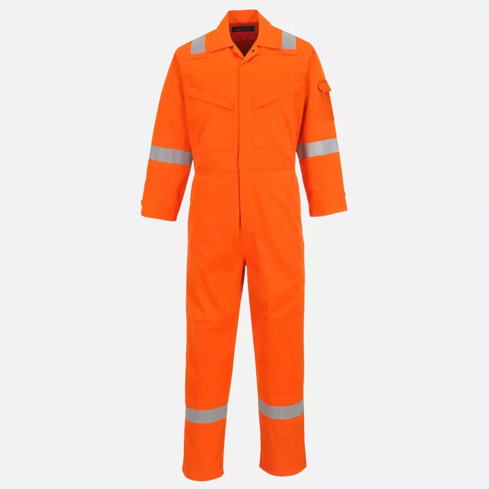 Portwest AF73ORR, Araflame Silver Coverall, Orange, image 1, gallery thumbnail