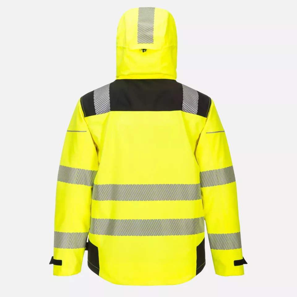 Portwest PW360YBR, PW3 Hi-Vis Extreme Rain Jacket, Yellow/Black, image 5, gallery thumbnail