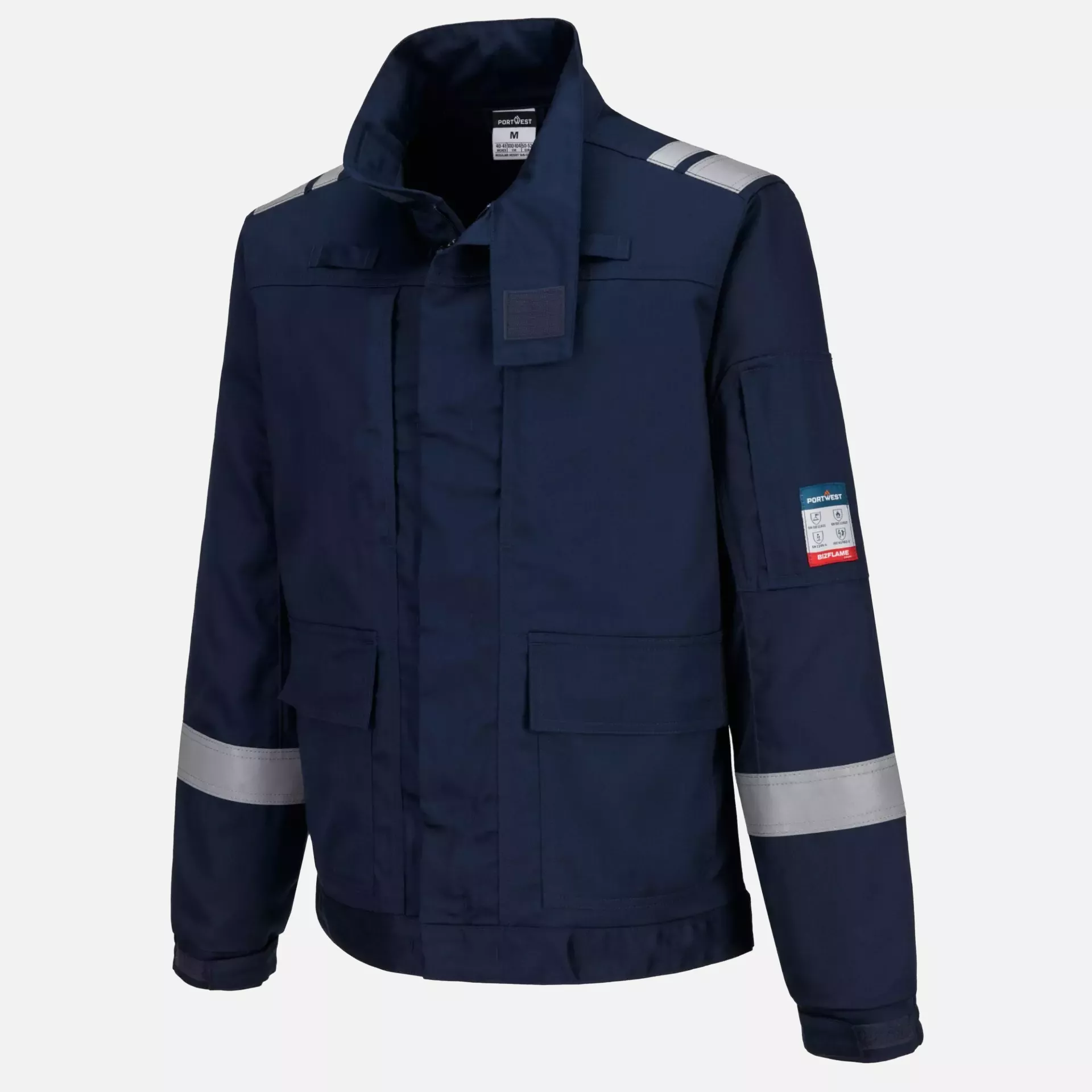 Portwest FR601NAR, Bizflame Work leichte flammhemmende Stretch-Jacke, Marine, image 4