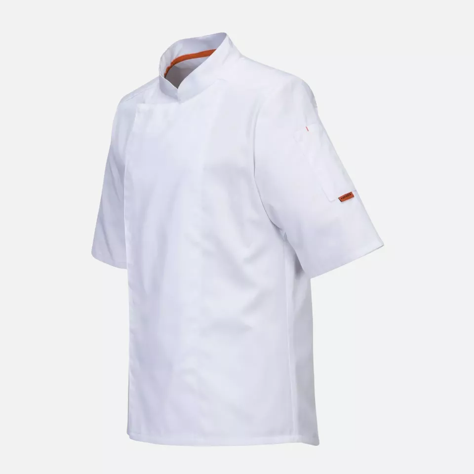 Portwest C746WHR, Chef's MeshAir Pro Stretch Jacket S/S, White, image 3, gallery thumbnail