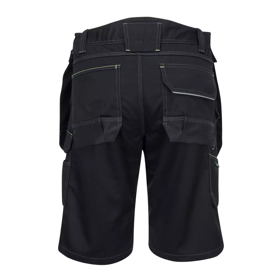 Portwest PW345BKR, PW3 Holster Work Shorts, Black, image 2, gallery thumbnail