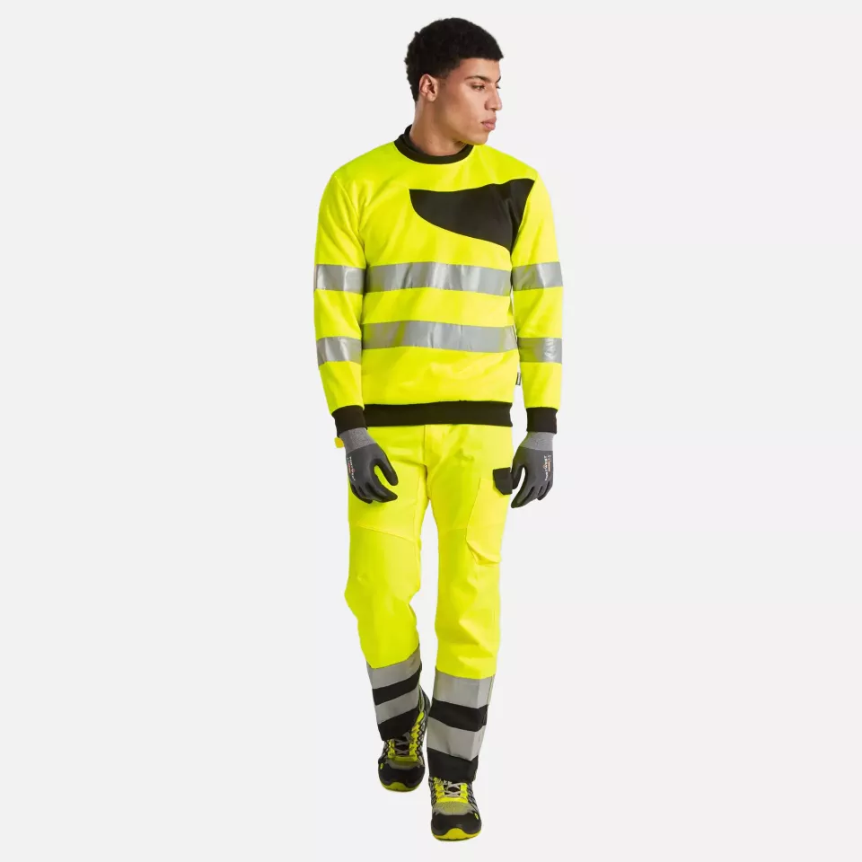 Portwest PW277OBR, PW2 Hi-Vis Sweatshirt, Orange/Black, image 3, gallery thumbnail