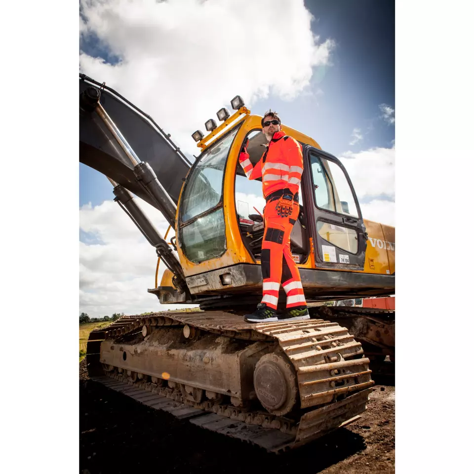 Portwest T500OBR, PW3 Hi-Vis Work Jacket, Orange/Black, image 8, gallery thumbnail