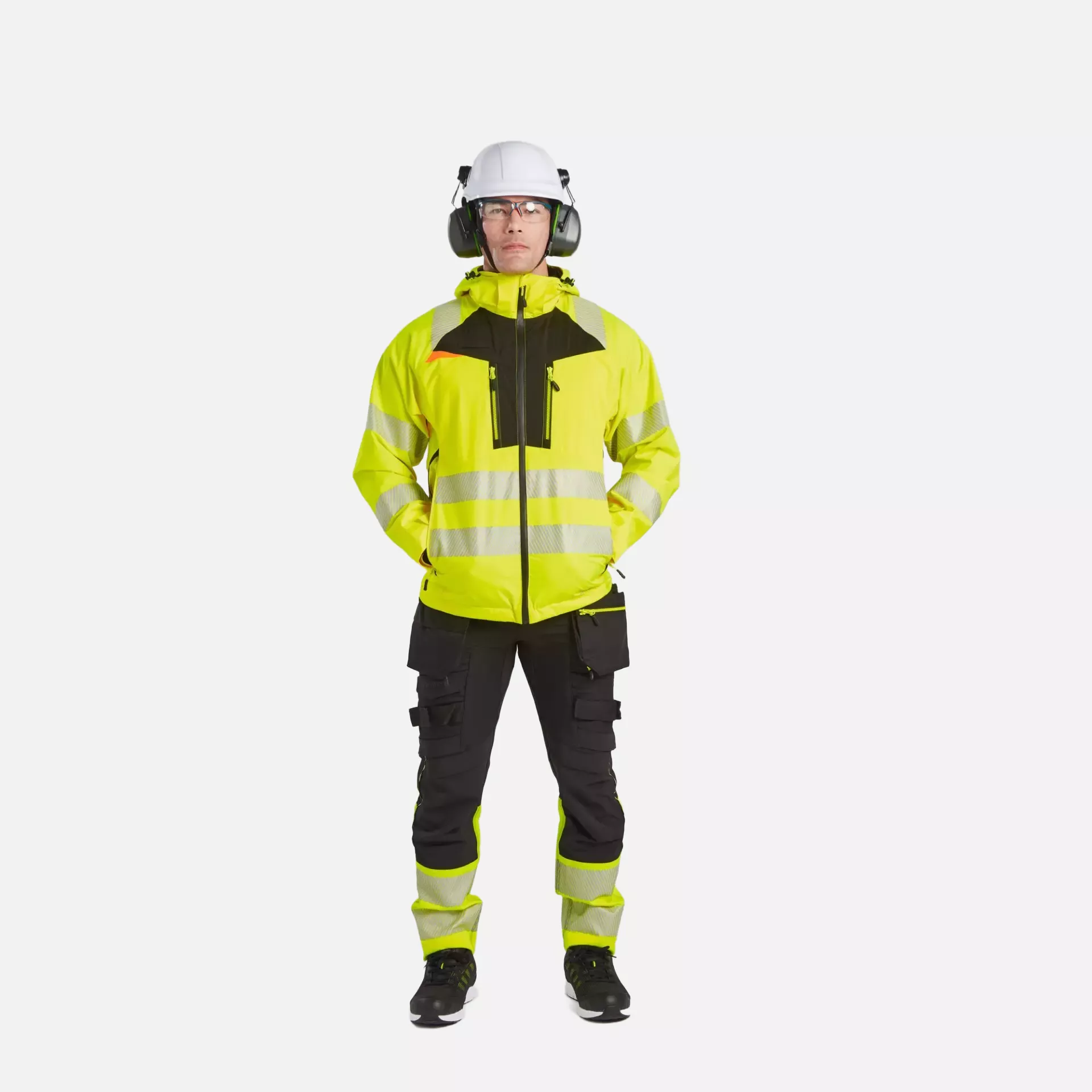 Portwest DX462YER, DX4 Hi-Vis Rain Jacket, Yellow, image 5