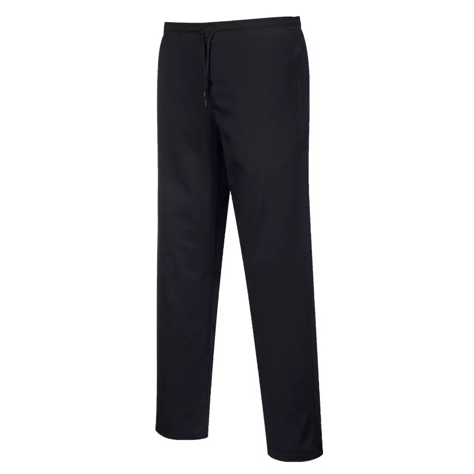 Portwest C070BKT, Chef's Drawstring Trousers, Black Tall, image 1, gallery thumbnail