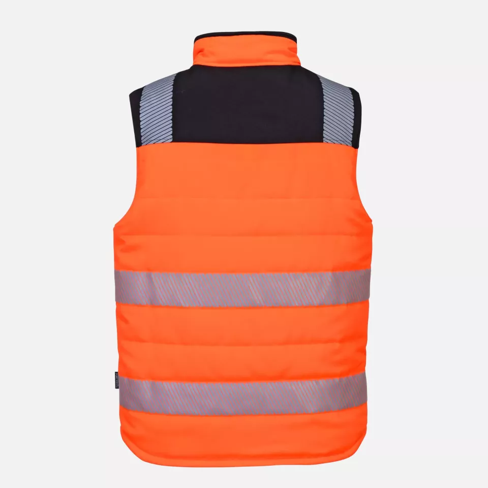 Portwest PW374OBR, PW3 Hi-Vis Reversible Bodywarmer, Orange/Black, image 2, gallery thumbnail