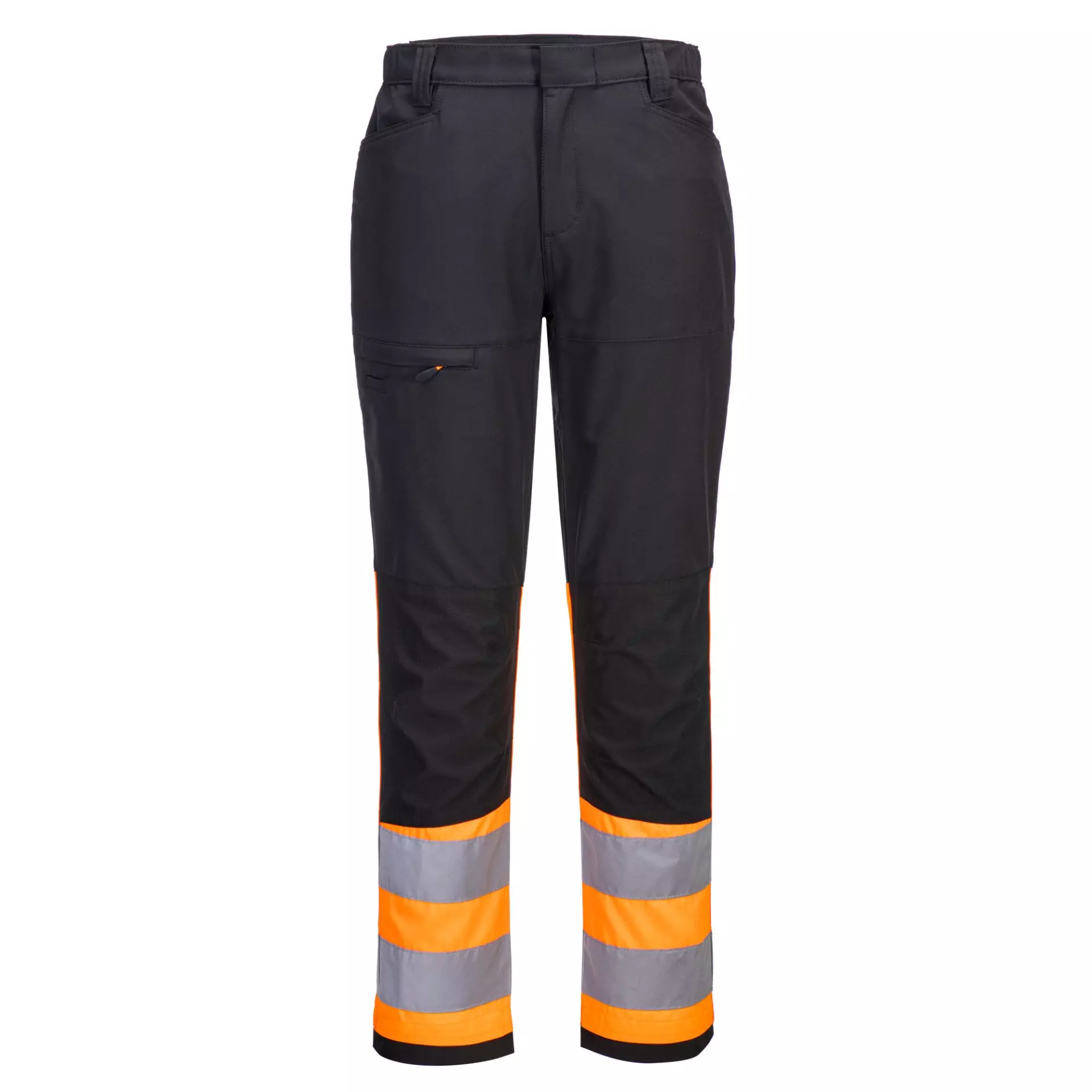 Portwest CD888OBR, WX2 Eco Hi-Vis Class 1 Service Trousers, Orange/Black