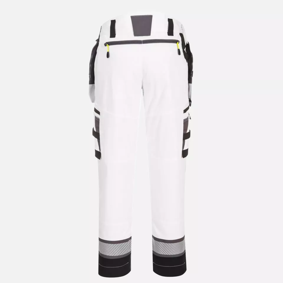 Portwest DX440WGR, DX4 Detachable Holster Pocket Trousers, White/Grey, image 2, gallery thumbnail