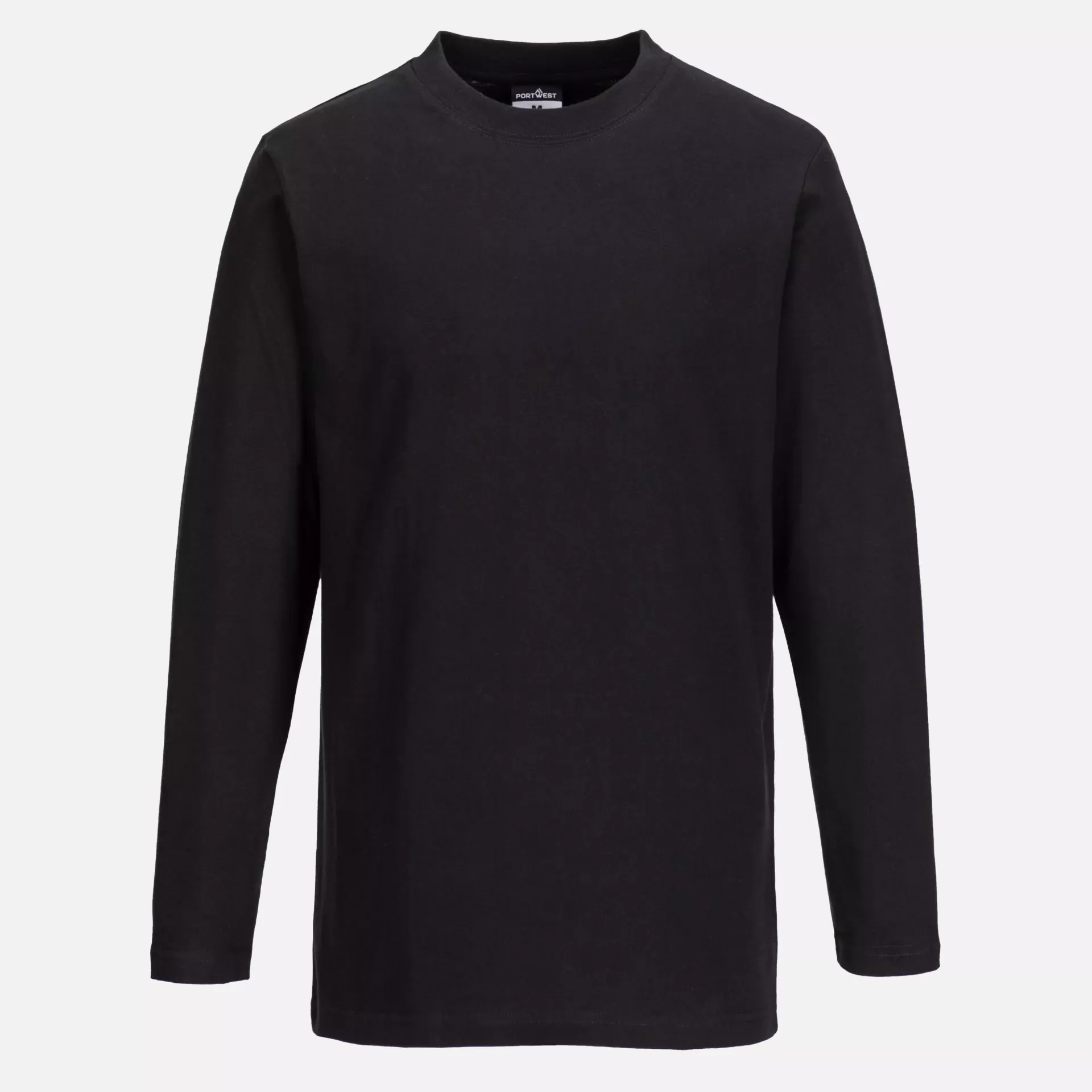 Portwest B196BKR, Long Sleeve T-Shirt, Black, image 1