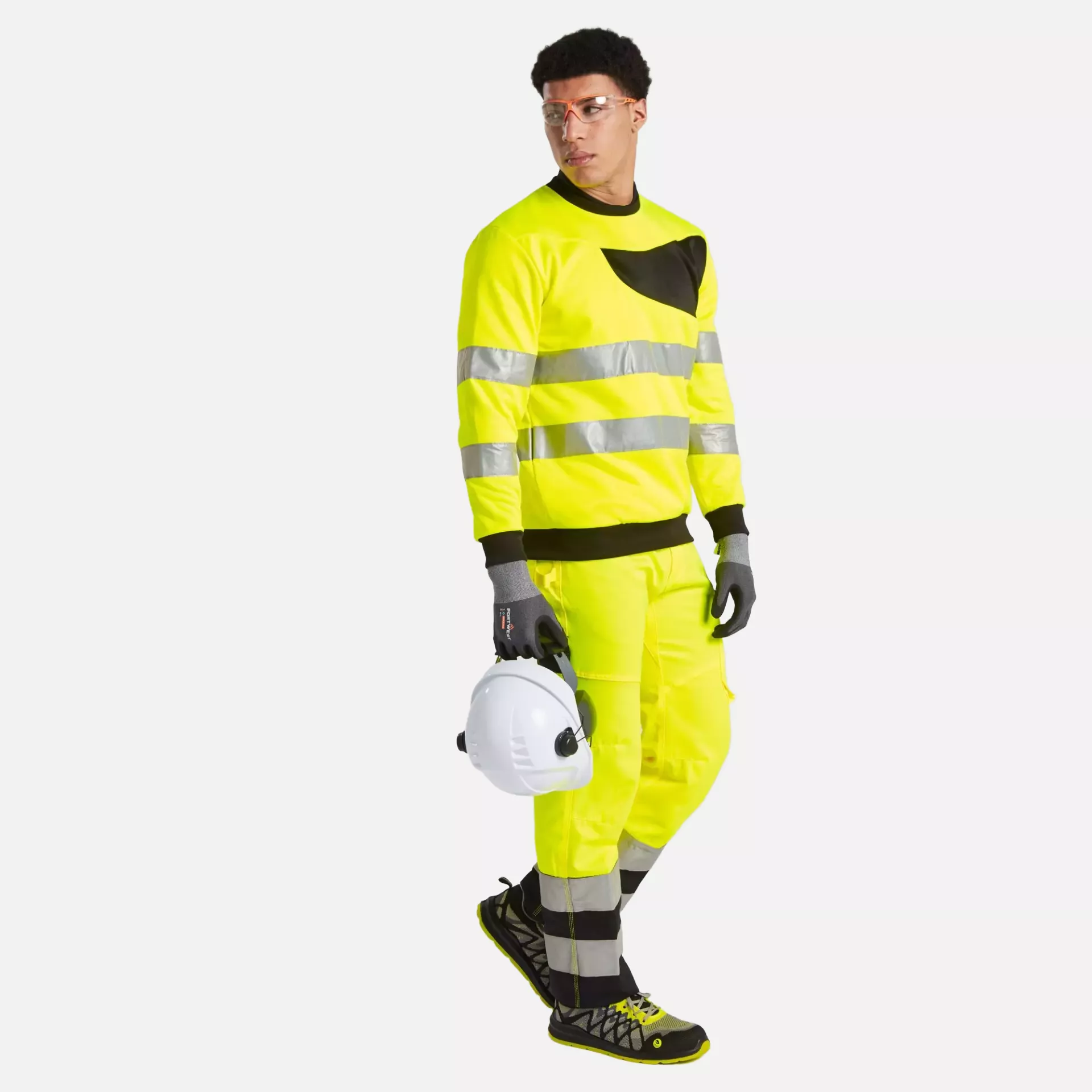 Portwest PW277OBR, PW2 Hi-Vis Sweatshirt, Orange/Black, image 5
