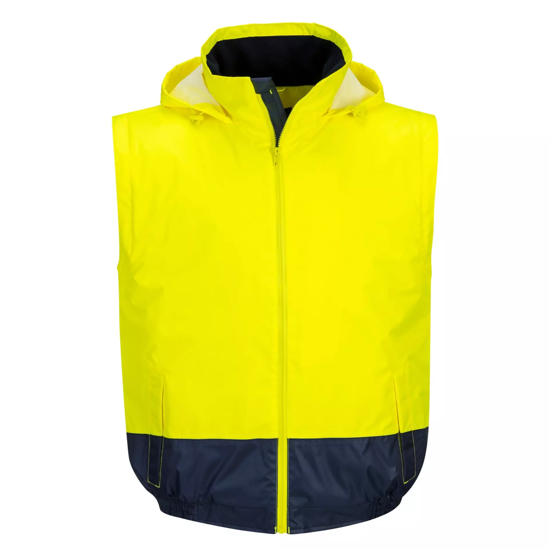 Portwest C464YNR, Hi-Vis 2-in-1 Contrast Essential Lite Bomber Jacket, Yellow/Navy, image 11