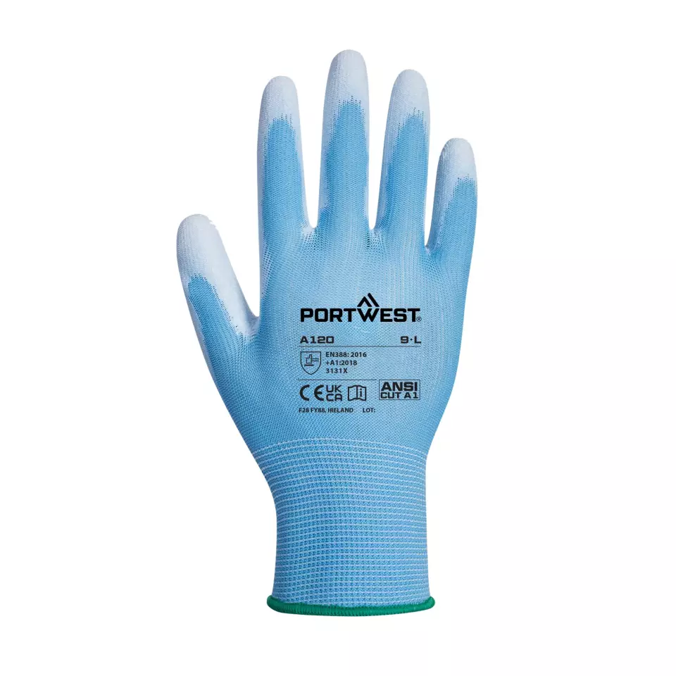 Portwest A120B4R, PU Palm Glove, Blue, image 1, gallery thumbnail