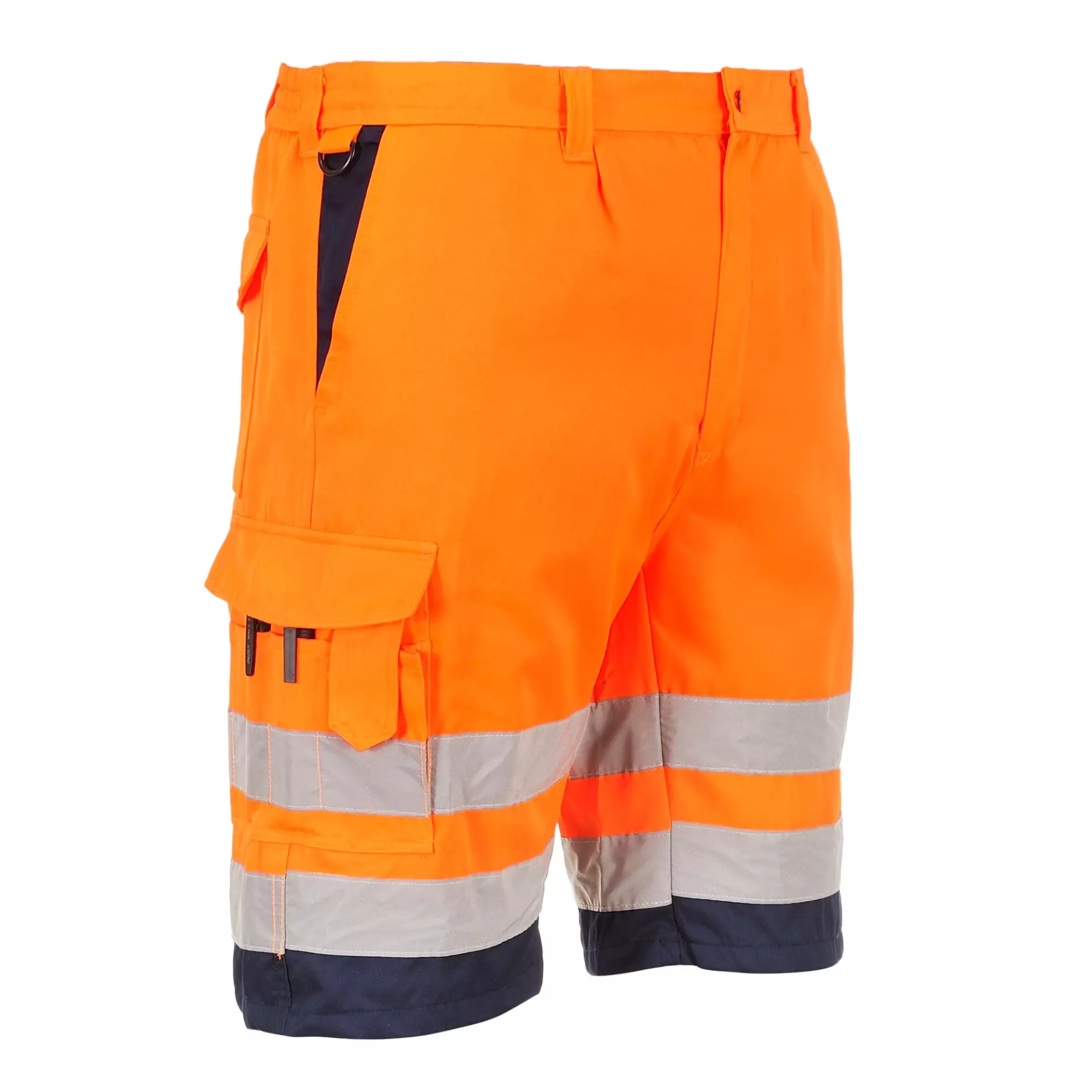 Portwest E043ONR, Hi-Vis Contrast Shorts, Orange/Navy, image 4